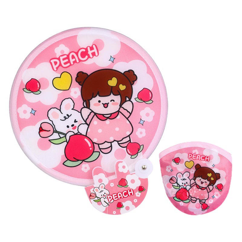 Светоотражающие складные вентиляторы удобные складные вентиляторы Студенческий мини-веер портативный маленький вентилятор мультфильм наружный круглый веер