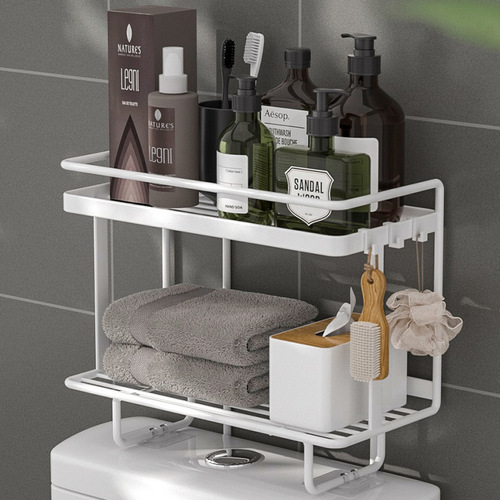 No punching bathroom toilet storage rack household toilet sink hanging basket toilet rack wall hanging storage rack