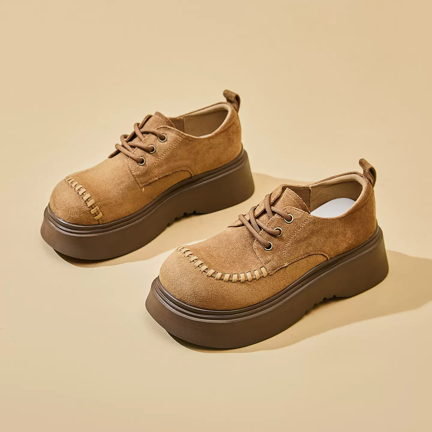 欧洲站网红松糕鞋女ins潮2025秋季新款韩版时尚潮流厚底勃肯单鞋