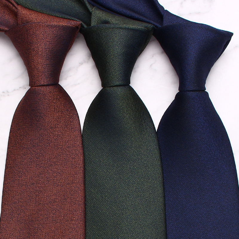 Classic Solid Colour Men's Tie 8cm Business Casual Necktie_voghion.com