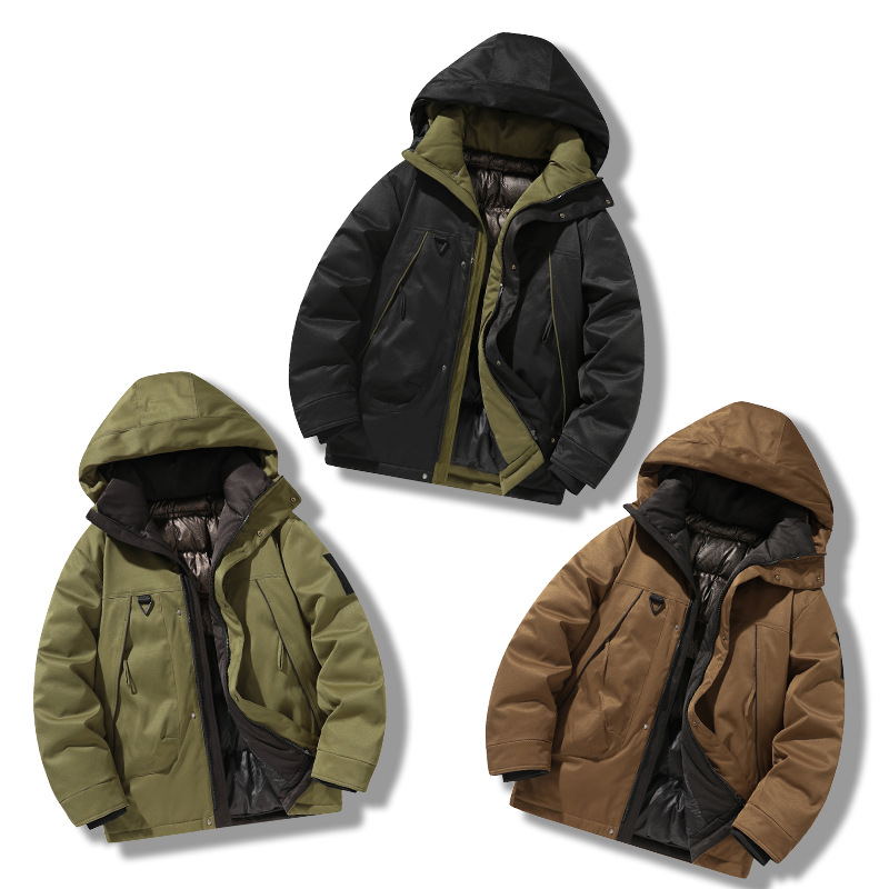 2026 New Model Triple-Proof Warm Windproof Cotton Jacket for Men and Women, Autumn/Winter Hooded Graphene Splash-Proof Workwear for Men