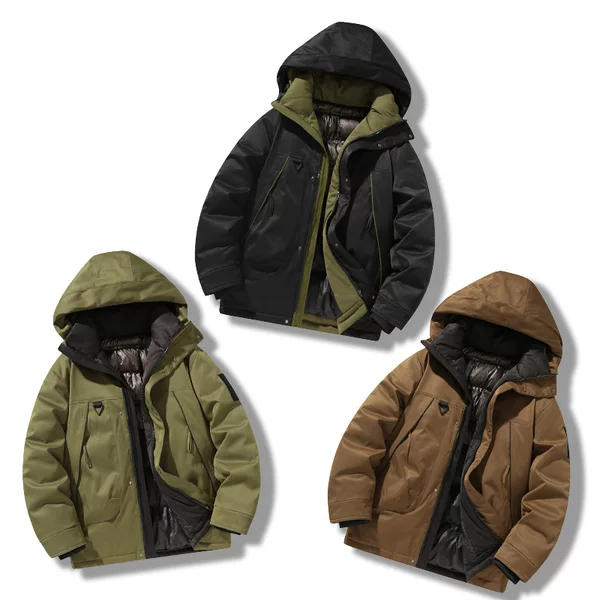 2026 New Model Triple-Proof Warm Windproof Cotton Jacket for Men and Women, Autumn/Winter Hooded Graphene Splash-Proof Workwear for Men