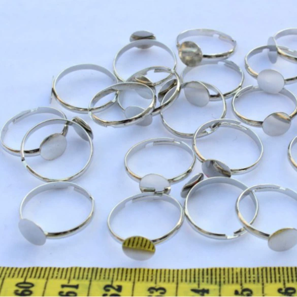DIY ручной работы Изготовление ювелирных изделий материал аксессуары сплав серебро Размер Регулируемый держатель кольца