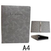 酒店皮具用品服务指南A4活页菜谱外壳3孔皮革文件夹产品目录画册