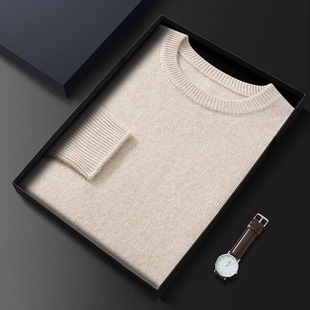 2025 Spring New Men's Round Neck Pure Color Flat Casual Short Knitwear Knitwear First-Line Soft Waxy Cashmere