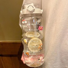 Children's water cup for school special plastic direct drinking cup portable kettle for male and female primary school students summer cute straw cup