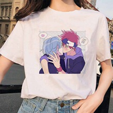 ���޻���ϵ�� У԰�������ɫ����ѧ������Բ�����Anime T-shirt