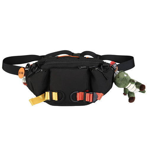 Crossbody bag for men, ins fashion small bag, casual trendy brand chest bag, student waist bag, Japanese style nylon shoulder bag for women