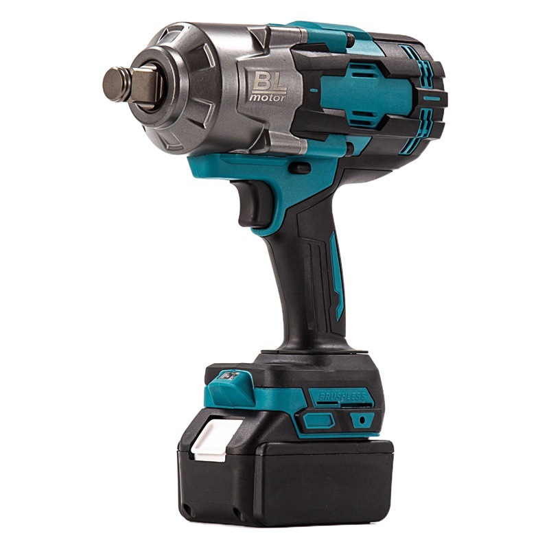 Llave de Impacto Recargable Transfronteriza, Llave Eléctrica de Alto Torque, Pistola de Aire Especial para Reparación de Automóviles, Llave de Impacto Eléctrica de Litio sin Escobillas