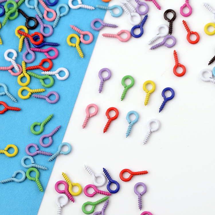 Pintura de metal cuerno de oveja color de uñas pintura cuerno de oveja tornillo de uñas color oveja ojo uñas bricolaje accesorios de joyería al por mayor