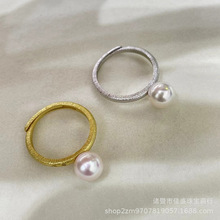 S925���ձ���ˮakoya������˿��ָ7-8MM��Բǿ��΢�ָ����������