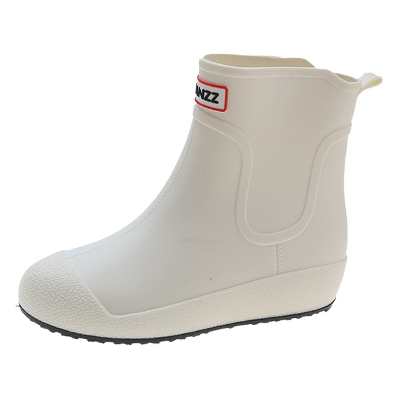 Japanese Style Fashion Mid-barrel Rain Boots Women's Waterproof Non-slip Water Boots Wear-resistant Outer Wear Rain Boots Kitchen Working Sleeve Women's Shoes