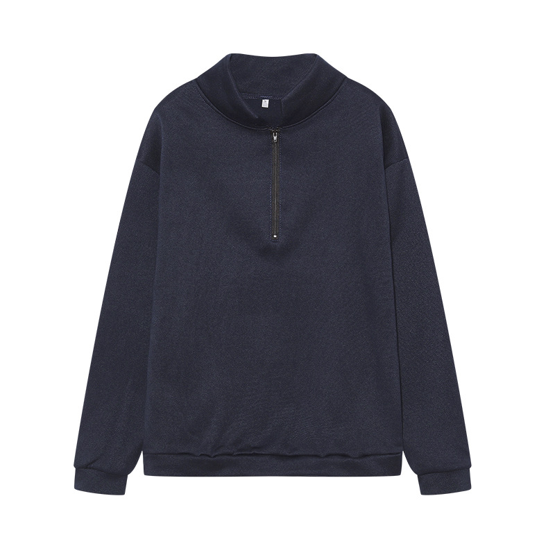 2023 Otoño e Invierno Nueva ropa de mujer europea y americana Amazon casual Top media cremallera pullover manga larga sudadera suéter mujeres
