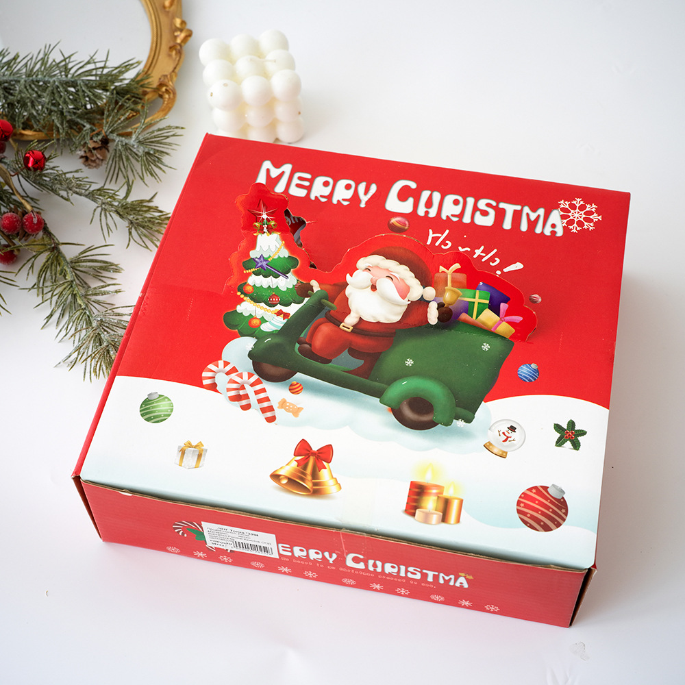 Creativa lata de dulces regalo caja de embalaje de bola Nochebuena caja de dulces de ancianos bolas de estaño decoración de Navidad