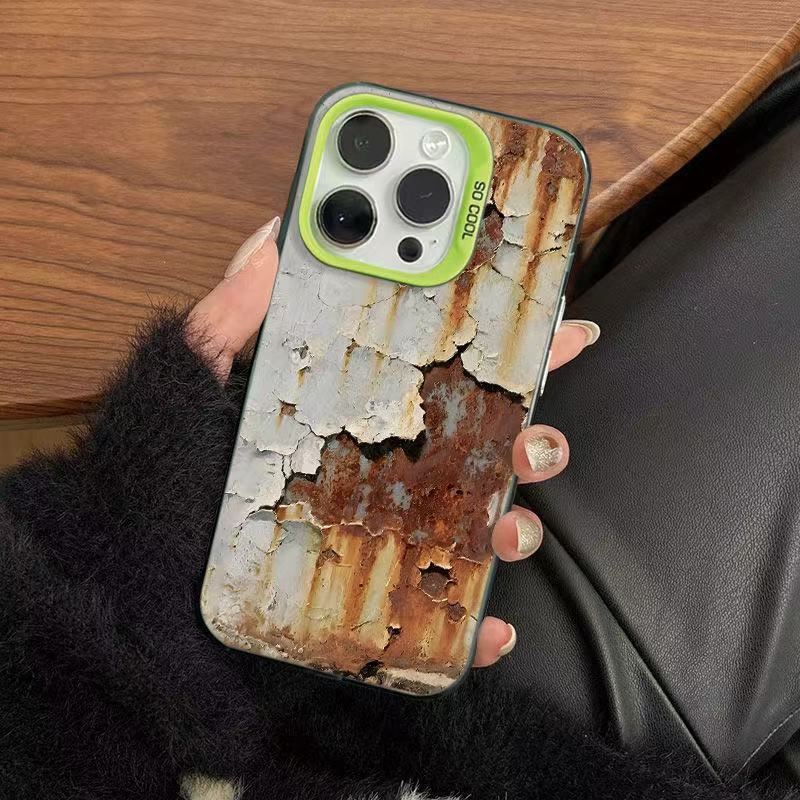 Retro Hard Case For Iphone Pro Max Silver Metal Protective Cover_voghion.com