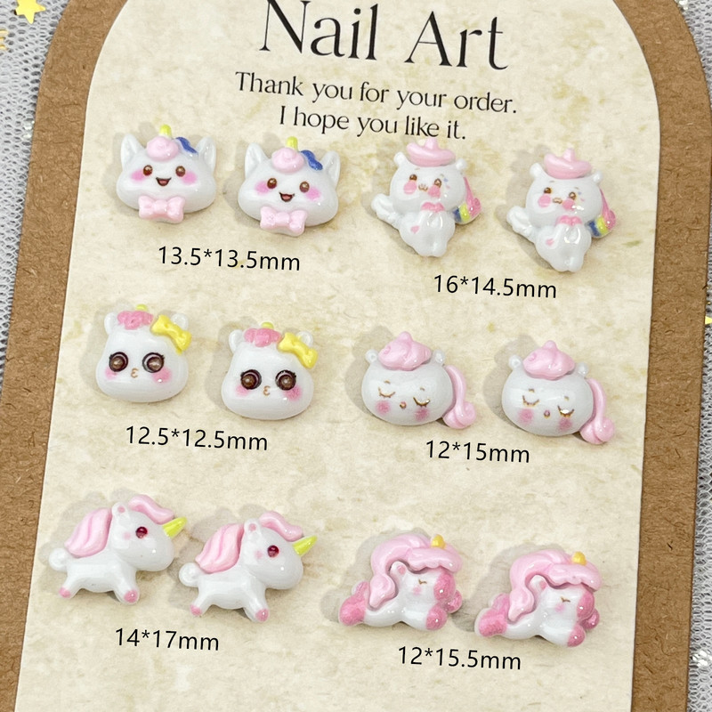 Year of the Horse New Unicorn Cartoon Nail Art Accessories Cute Pony Cream Glue Resin DIY Earrings Nail Accessories Year of the Horse New Unicorn Cartoon Nail Art Accessories Cute Pony Cream Glue Resin DIY Earrings Nail Accessories