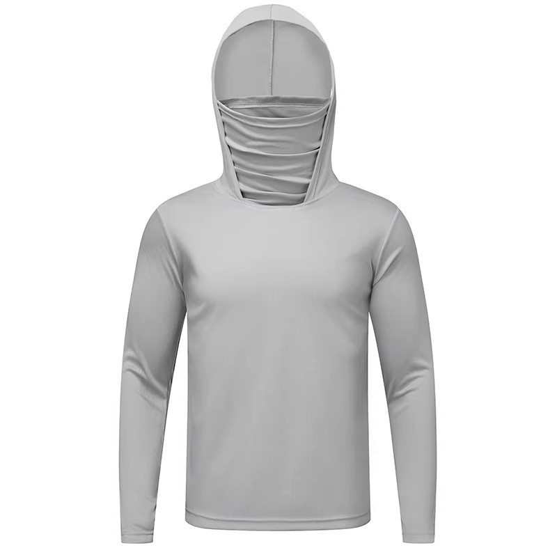 Mesh face mask hooded sun protection clothing for men and women, lightweight, breathable, quick-drying, suitable for summer outdoor sports and fishing