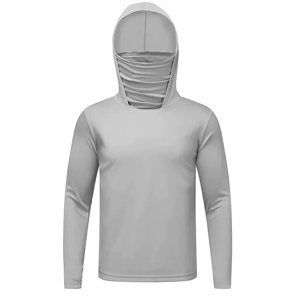 Mesh face mask hooded sun protection clothing for men and women, lightweight, breathable, quick-drying, suitable for summer outdoor sports and fishing