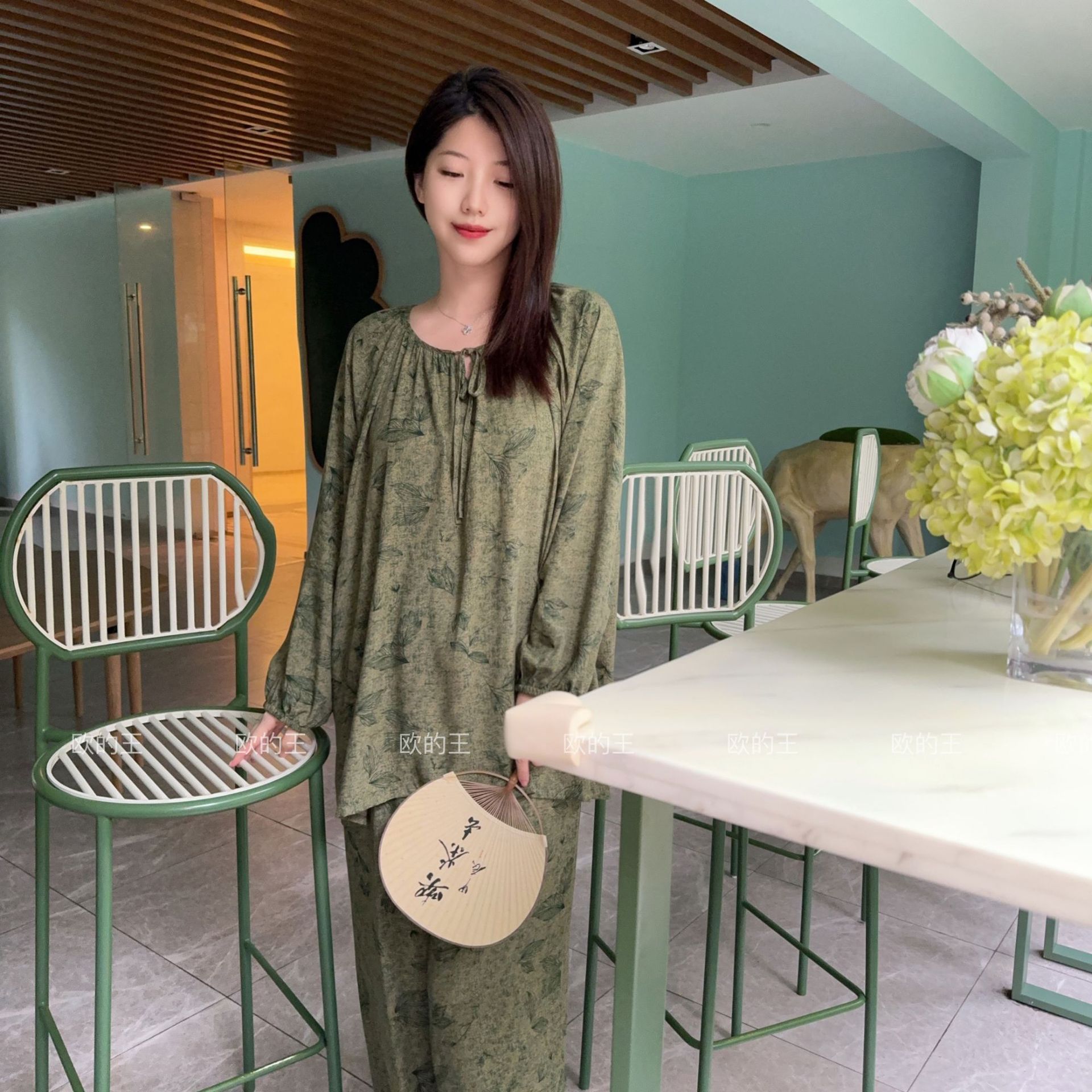 Camisón mujer verano falda larga de playa delgada pijama de seda de algodón primavera y otoño damas estilo de vacaciones ropa de hogar de seda de algodón de gran tamaño