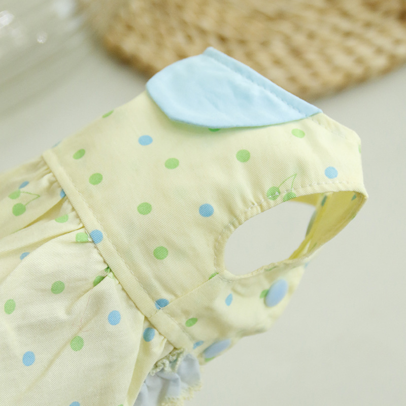 Verano nueva ropa de gato de algodón delgado perro mascota lindo gato muñeca collar vestido de princesa