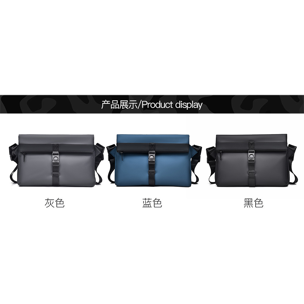 2024 bolsa de mensajero de estilo de negocios de los hombres de gran capacidad de cercanías multifunción bolsa de pecho de hombro de la motocicleta bolsa de mensajero