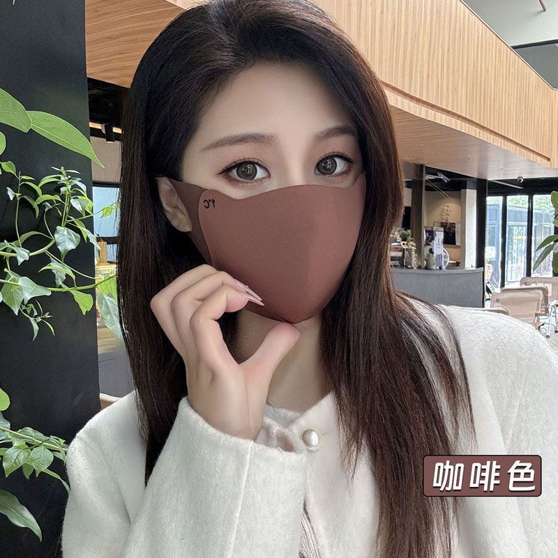 美拉德秋冬口罩2025新款女高颜值防晒防紫外线保暖透气3d立体面罩|undefined