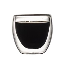 耐热玻璃奶茶杯中空防烫功夫茶杯双层品茗杯手工茶杯玻璃小咖啡杯