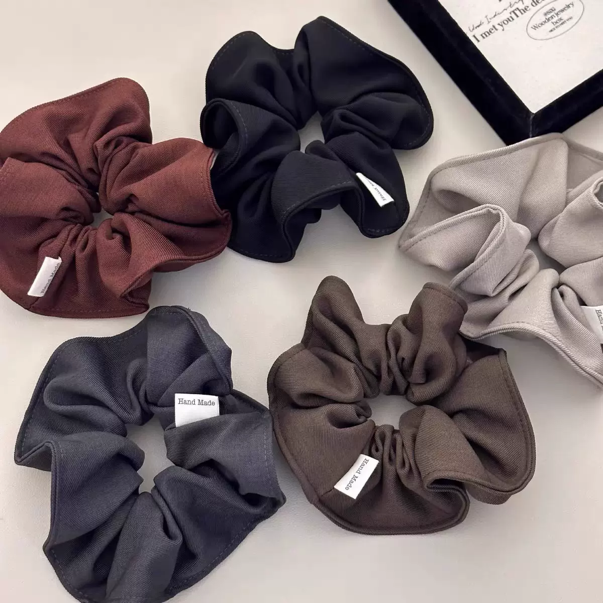 法式浪漫复古蕾丝边蓬松大肠发圈森系少女生文艺气质简约发箍头绳