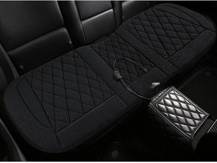 Car Heated Seat Cushion Winter Car Seat Cushion 12V Car Seat Electric Heating Plush Double Seat Cross-Border Export Export