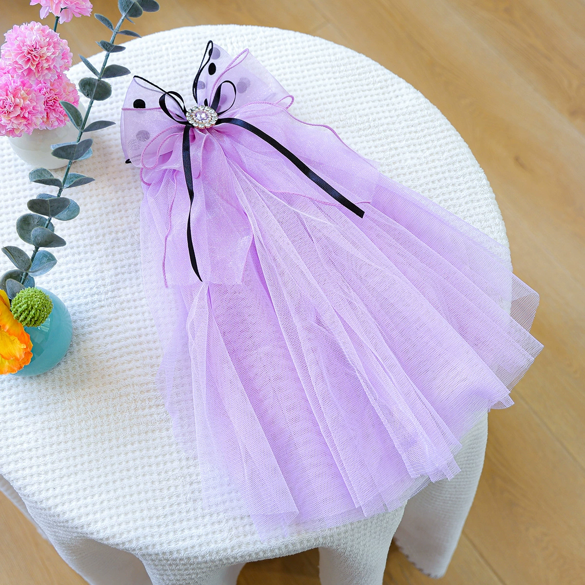 Одежда для домашних животных, одежда для собак и кошек, маленькие собаки и щенки, милые аксессуары, модная фиолетовая вуаль эльфа.