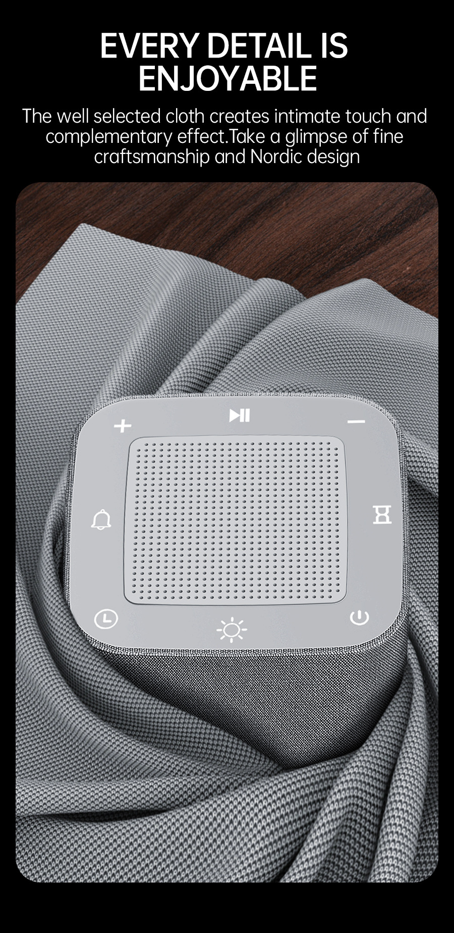 White Whisper Noise Sleep Sound Machine Bluetooth Speaker White Noise Aids Sleep_voghion.com