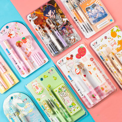 Love on Ink Bag Steel Pen for Students, Cute and Fresh Girl Heart, Erasable Blue Ink Bag Steel Pen Wholesale