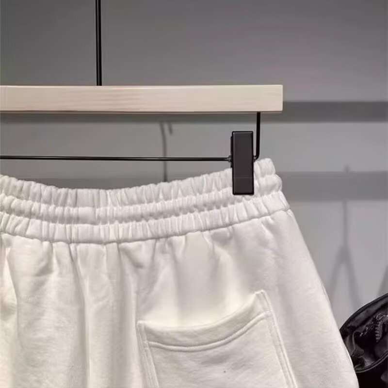 Men's Oversized Casual Shorts With Drawstring And Graphic Print_voghion.com