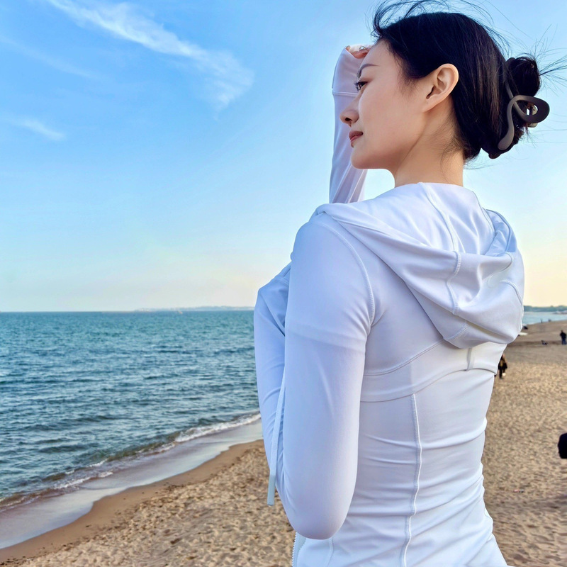 Lulu High Edition Hooded Jacket define Women's Drawstring Sports Casual Nulu Cardigan Yoga Clothes Slim Fit Jacket