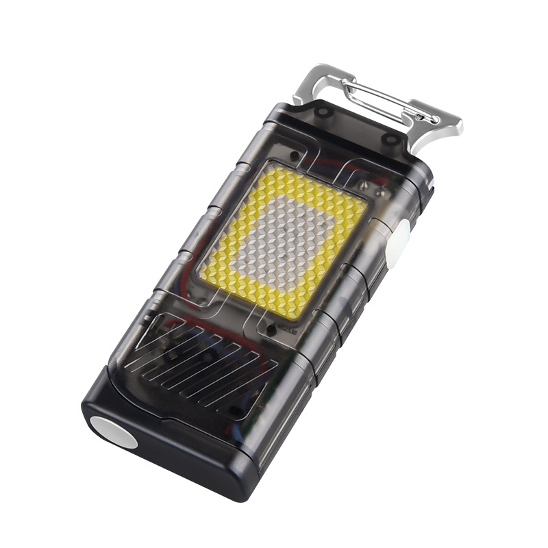 Nueva luz de llavero súper brillante multifuncional Linterna portátil LED Encendedor de arco de carga al aire libre Iluminación