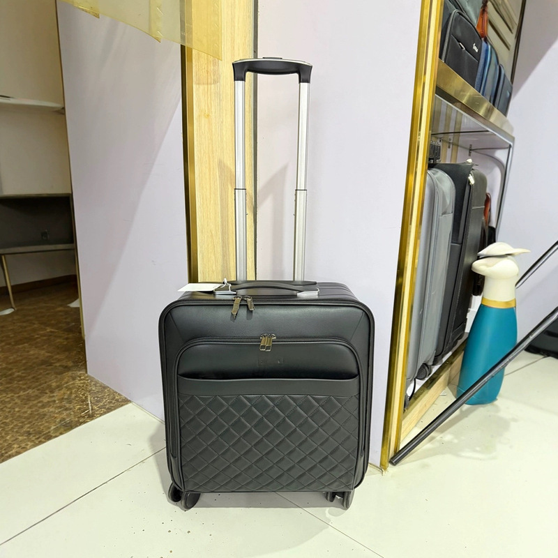 Expandable Front-Opening Pc Plus Pu Trolley Suitcase, Carry-On Suitcase, Business Trip Suitcase, Travel Spinner Wheels, 2025 New Hard Shell