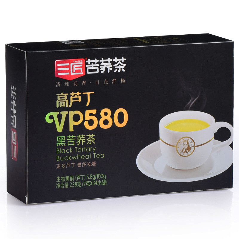 三匠VP580高芦丁黑苦荞茶238g养生茶