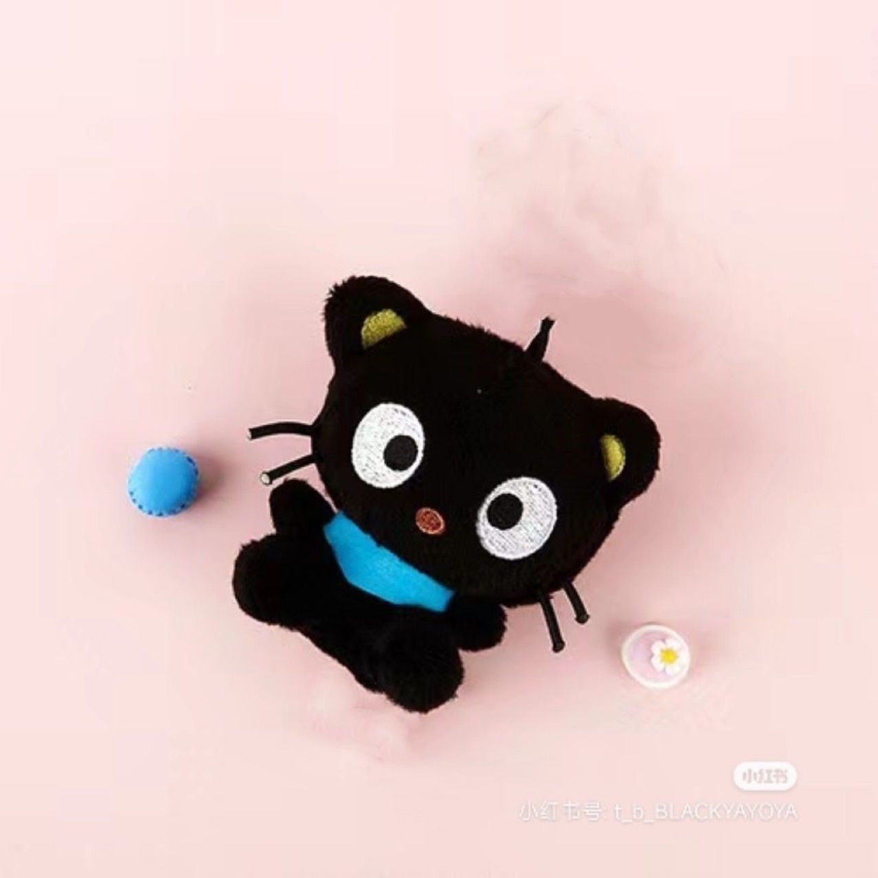Colgante de Peluche de Gato Chocolate de Terciopelo y Algodón PP image 3