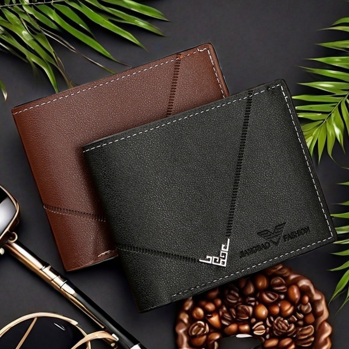 工厂直供外贸热销短款男士皮夹钱包PU皮钱包零钱包钱包钱夹跨境爆