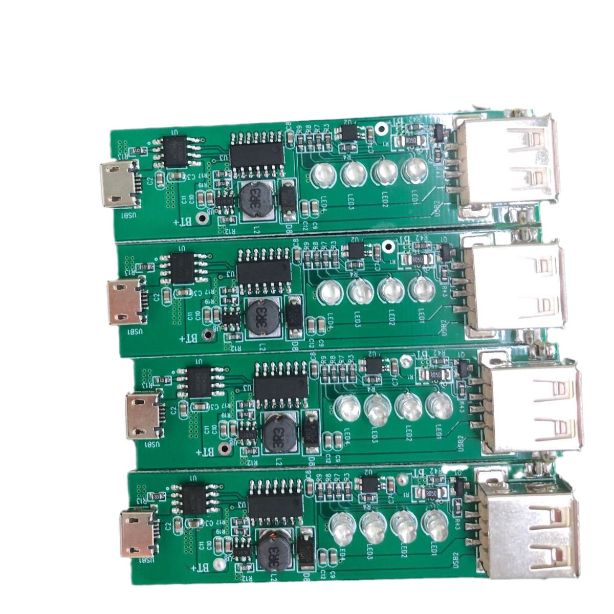 3.7v三色led化妆箱灯条 带灯光化妆包触摸充电PCBA控制板