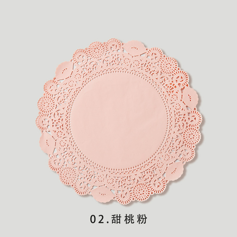 Qisejangwang Red Sea Salt Queso Ramo redondo cuadrado Papel de envolver Papel de encaje tridimensional Envoltura de encaje hueco Flor