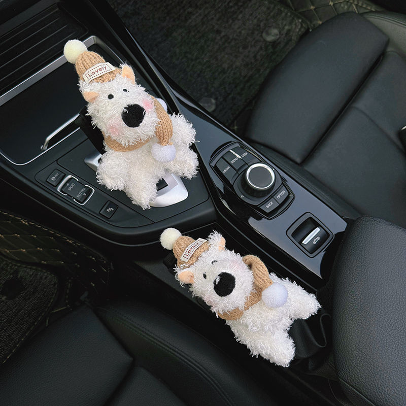 Car Gear Handle Cover Women's Internet Popular Cute Strawberry Bear Doll Car Car Gear Rod Cover Protective Cover Automatic Gear Handbrake Cover
