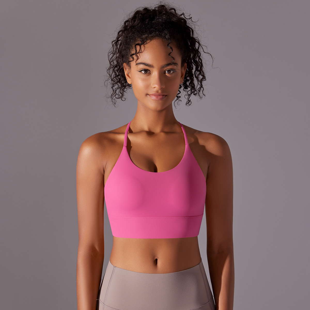 140g Weight Sleeveless Sleeve Length Nylon Fabric Type Short Top Length Halter Crisscross Tank Tops Type Fitness, Yoga, Sports Occasion Halter Neck Neckline Solid Color Pattern Sports Style Sports Solid Color Nylon Halter Neck Active Tops Halter Crisscross Tank 14