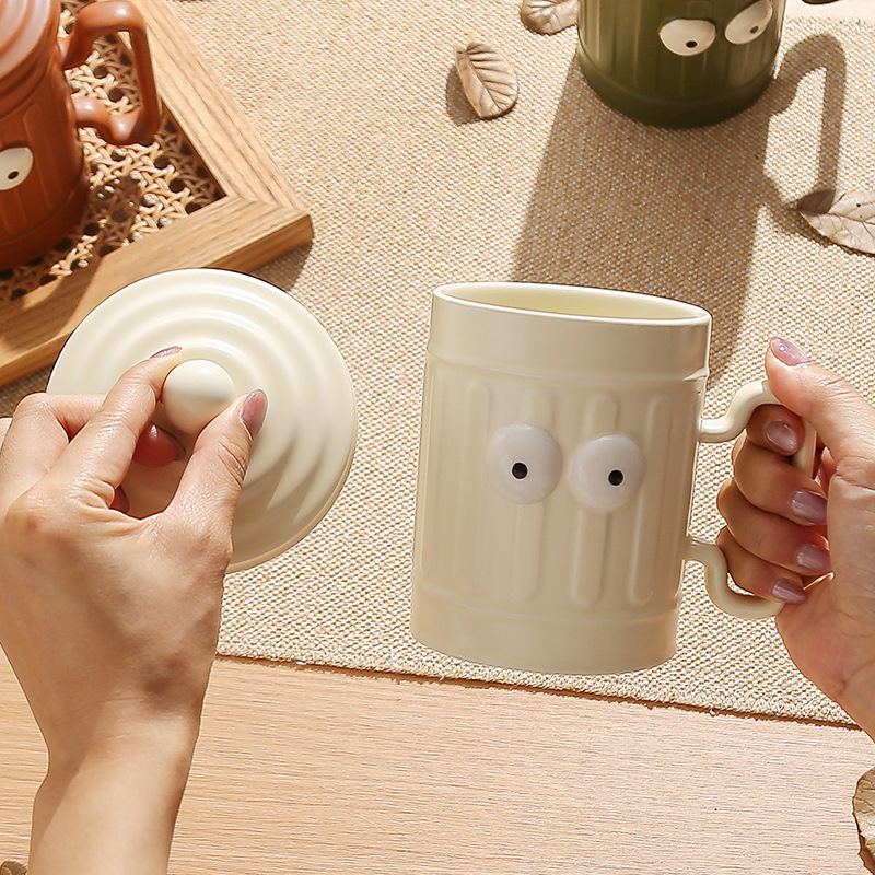 Taza de regalo de cumpleaños con tapa extraña taza de cerámica de oficina para el hogar con alto valor de cara para hombres