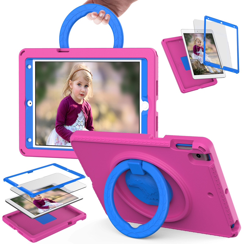 Suitable for ipad10.2 shockproof shell rotating bracket EVA foam suitable for children flat protective cover 10.5 inches Suitable for ipad10.2 shockproof shell rotating bracket EVA foam suitable for children flat protective cover 10.5 inches
