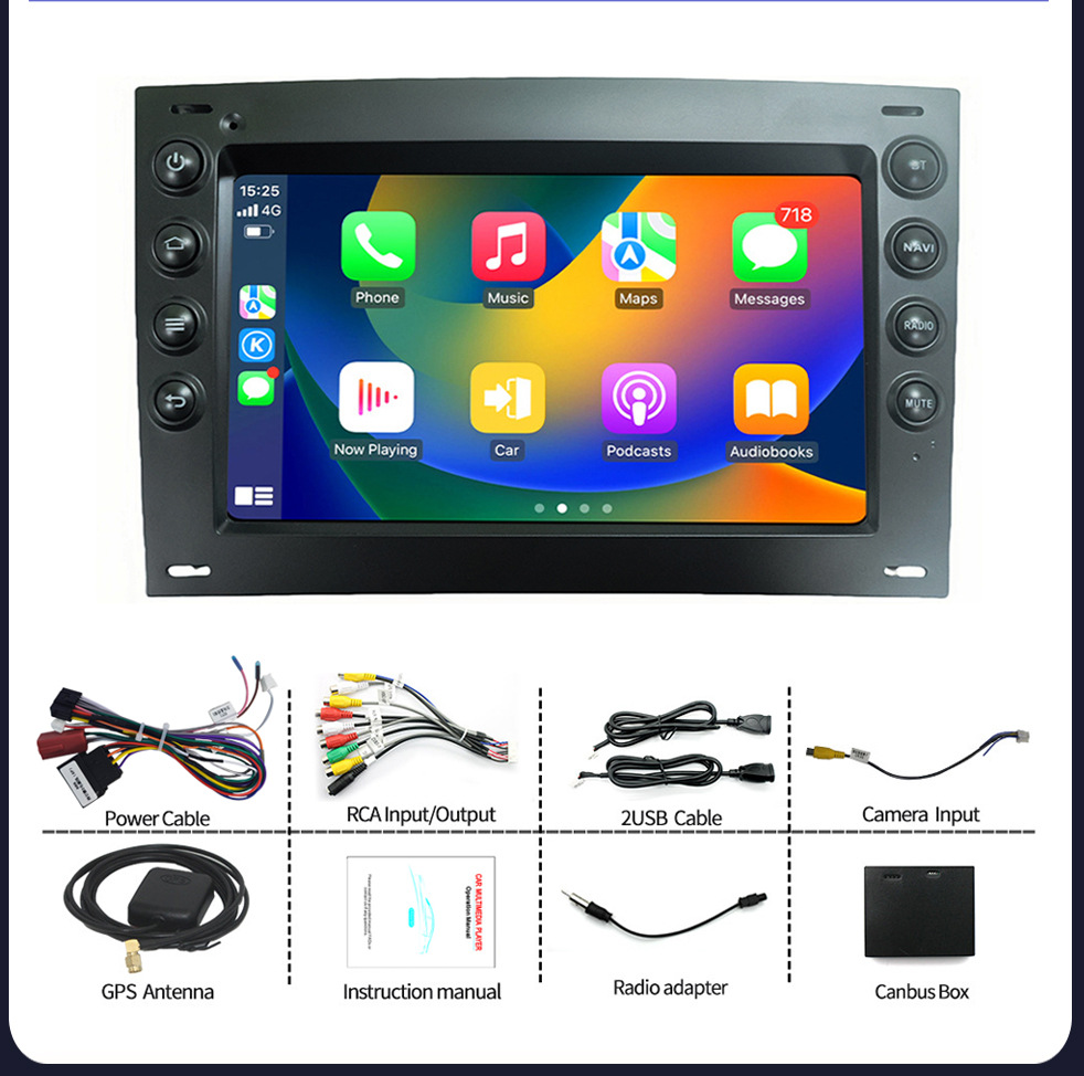 Suitable for 7inch Renault Megane 02-09 Android Car Gps High-Definition Screen Mp5 Bluetooth Navigation All-In-One Machine