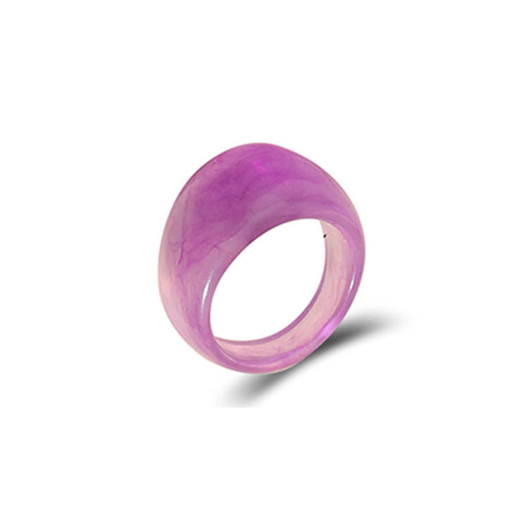 anneau acrylique transparent de couleur simple en grospicture7