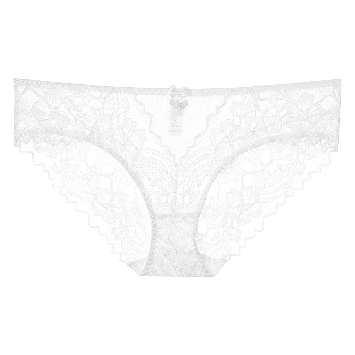 Ropa interior de talla grande de encaje sexy transfronteriza para mujer, estilo fino de verano de algodón puro, puro, transpirable, sin pellizco, leggings franceses de cintura media