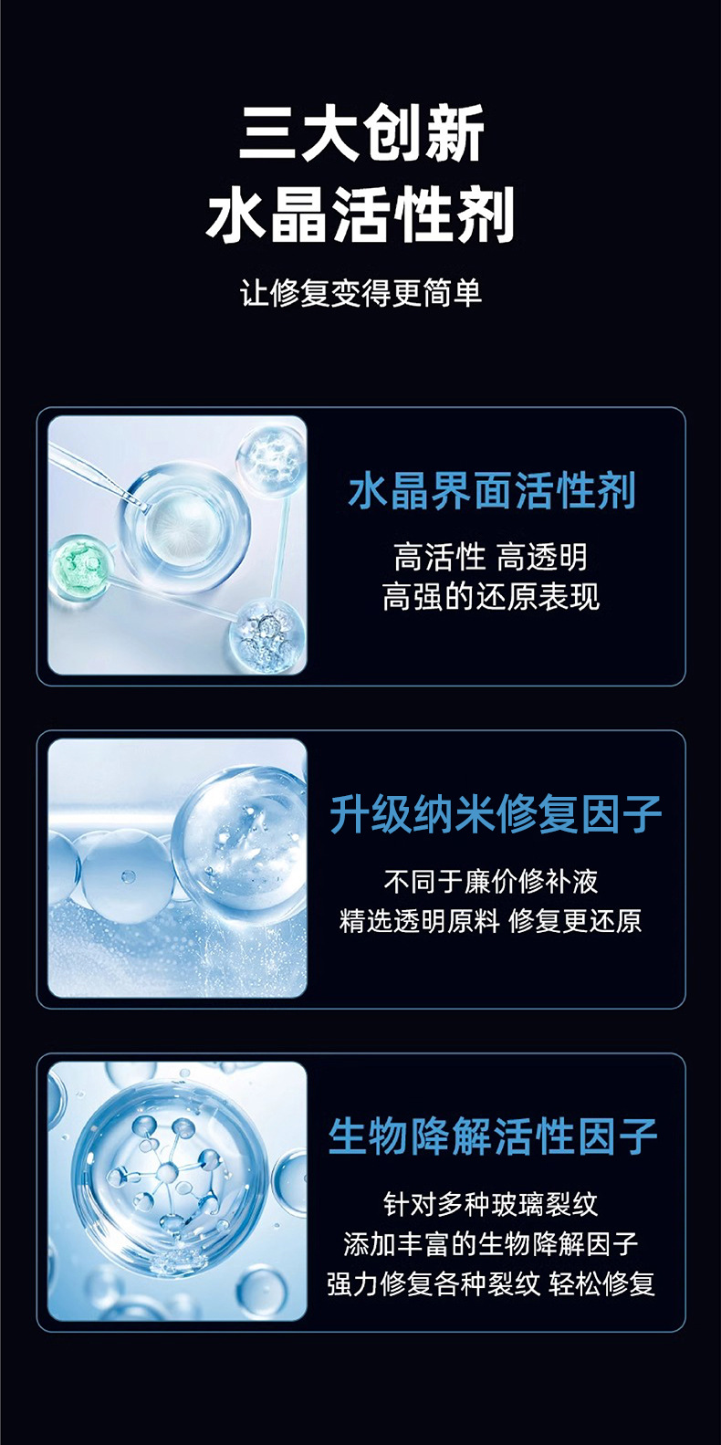 Suitable for Car Glass Crack Repair Liquid, Front Windshield Crack Repair Special Scratch Reducer, Crack-Free