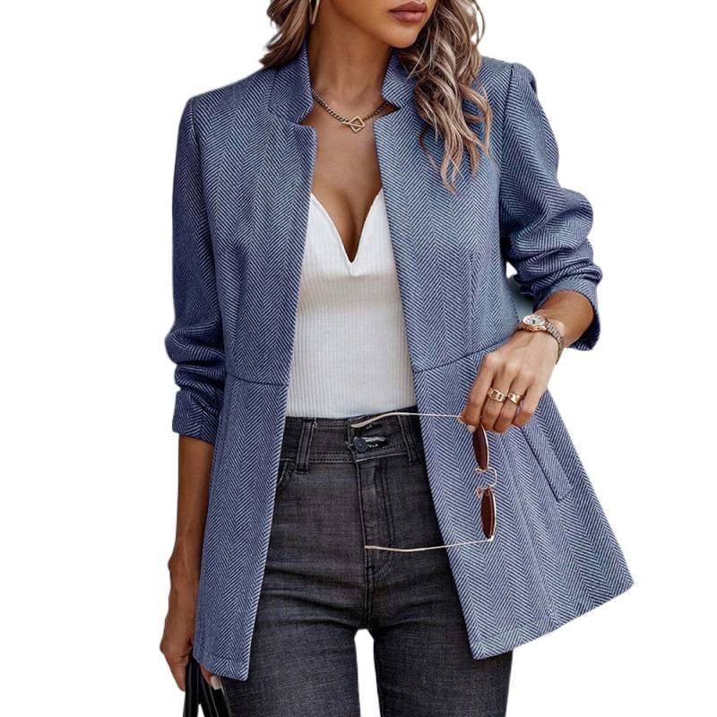 Elegant Solid Colour Cardigan Blazer For Women Autumn Winter_voghion.com